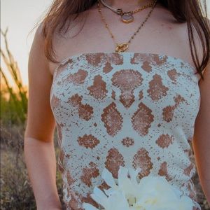 Snakeskin tube top